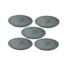 Kit 5 Pratos Raso Redondo Pedra Sabão Sobremesa E Bolos 22cm