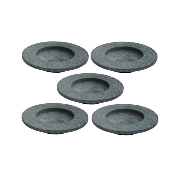 Kit 5 Pratos Risoto Massa Chapéu Invertido Pedra Sabão 22cm.