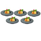 Kit 5 Pratos Risoto Massa Chapéu Invertido Pedra Sabão 30cm