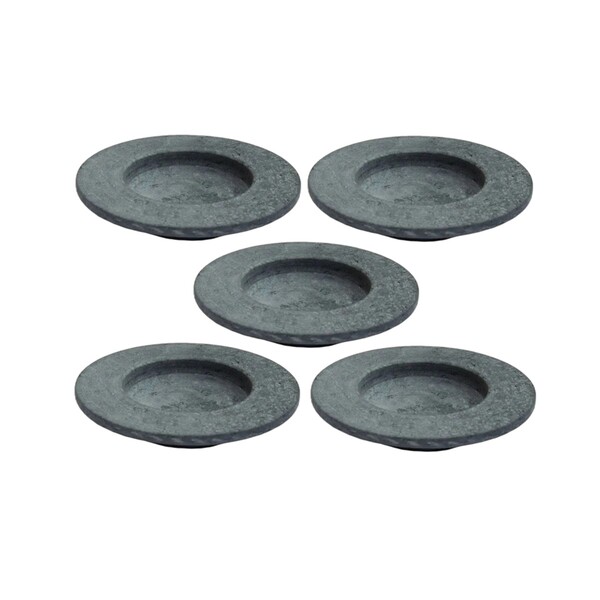 Kit 5 Pratos Risoto Massa Chapéu Invertido Pedra Sabão 30cm