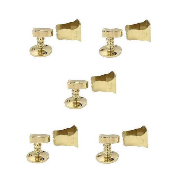 Kit 5 Prendedor Batedor Trava Porta 806 Dourado Brilho Imab P