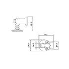 Kit 5 Prendedor Fixador Trava Porta Dourado Fosco 806 Piso