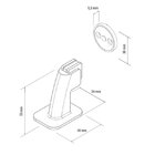 Kit 5 Prendedor Trava Porta 804 Magnetico Adesivo Branco Imab