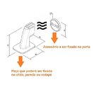 Kit 5 Prendedor Trava Porta 804 Magnético Adesivo Escovado Im