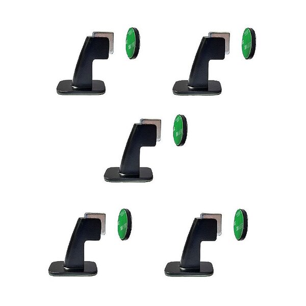 Kit 5 Prendedor Trava Porta Magnético Adesivo Preto 804 Imab