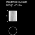 Kit 5 Puxador Bali Granado Ponto Preto Zen Design Zp5365.24