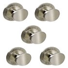 Kit 5 Puxador Beetle Com Base Granada Zen Escovado