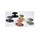 Kit 5 Puxador Beetle Com Base Granada Zen Niquel Velho