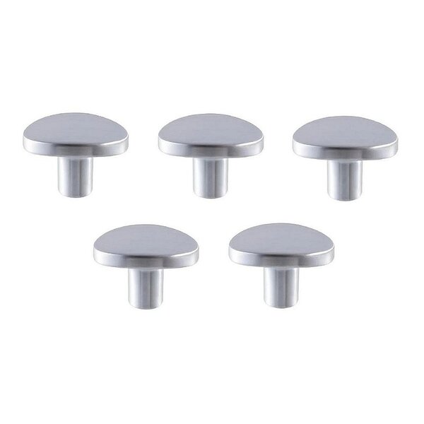 Kit 5 Puxador Beetle Zen Cromado Zp5403.1 Ponto Brilho