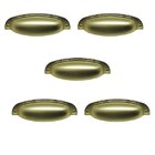 Kit 5 Puxador Concha Colonial Dourado 115 Italy Line 96mm