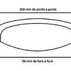 Kit 5 Puxador Concha Colonial Dourado 115 Italy Line 96mm