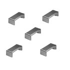 Kit 5 Puxador Creta Niquel Escovado Com Verniz Zen 64 Mm