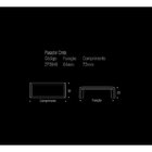 Kit 5 Puxador Creta Zen Gold Dourado Brilhante 64 Mm