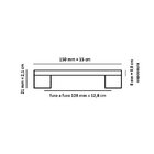 Kit 5 Puxador Dourado Il 950 Metal 128mm C/ Parafusos