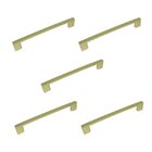 Kit 5 Puxador Dourado Il 950 Metal 128mm C/ Parafusos