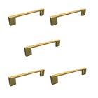 Kit 5 Puxador Dourado Il 950 Metal 96mm C/ Parafusos