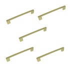 Kit 5 Puxador Dourado Il 950 Metal 96mm C/ Parafusos