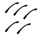 Kit 5 Puxador Italy Line Preto Fosco 2092 Metal 128mm