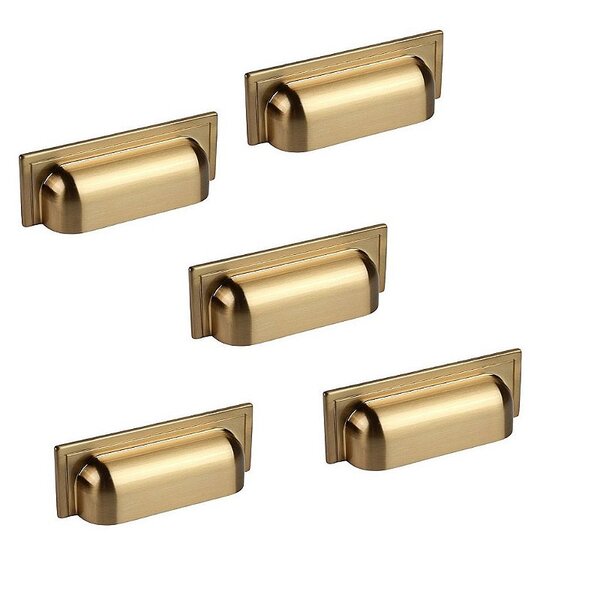 Kit 5 Puxador Plymouth Zen Gold Escovado (dourado)