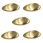 Kit 5 Puxador Seixo G 78mm X 50mm Gold Escovado Dourado Zen