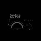 Kit 5 Puxador Shell 48 Mm Zen Vecchio Cobre  Concha