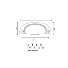 Kit 5 Puxador Vivaro 222 Grafite Italy Line 64 Mm