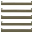 Kit 5 Puxadores Alça Sobrepor Bronze 23cm Minimalista Gavetas