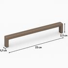 Kit 5 Puxadores Alça Sobrepor Bronze 23cm Minimalista Gavetas