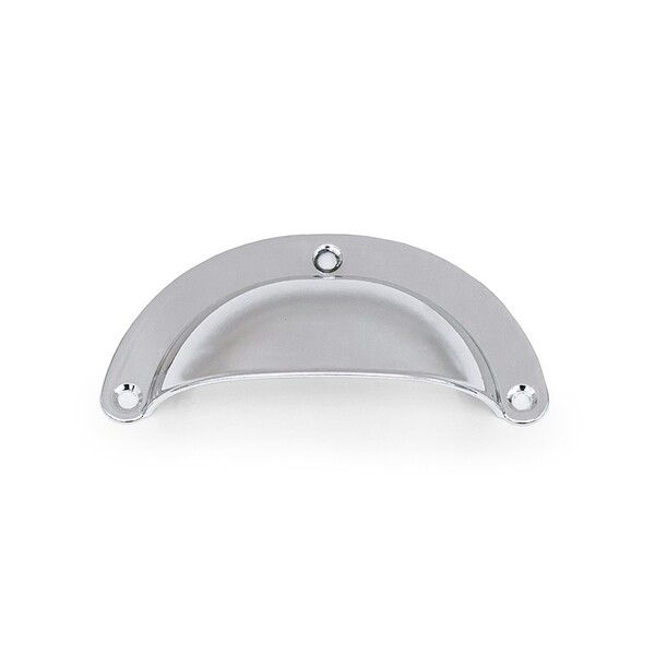 Kit 5 Puxadores Concha Colonial Puxador De Gaveta - Cromado