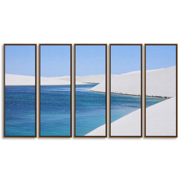 Kit 5 Quadros 90x150cm Coleção Zatiak Lençois Maranhenses Can