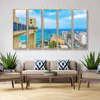 Kit 5 Quadros 90x150cm Coleção Zatiak Paisagem Salvador Brasi