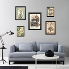 Kit 5 Quadros Atelier Costura Vintage Moldura:madeira Branca