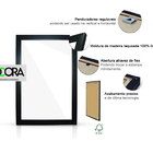 Kit 5 Quadros Decorativos C/ Molduras Pretas Natureza