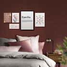 Kit 5 Quadros Decorativos Família Frase Lar Sala Home Quarto