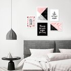 Kit 5 Quadros Decorativos Para Quarto Casal Lar Família Deus
