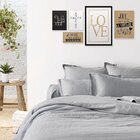 Kit 5 Quadros Decorativos Religioso Fé Pinus Amor Salmos Mode