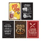 Kit 5 Quadros Decorativos Sala Cozinha Churrasco Frases
