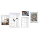 Kit 5 Quadros Decorativos Sala Natureza Paisagem Frases Minim