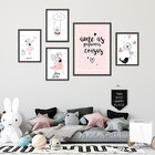 Kit 5 Quadros Infantil Ame As Pequenas Coisas Moldura Preta C