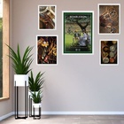 Kit 5 Quadros Tênis Vintage - Paisagem - Com Vidro Moldura:ma