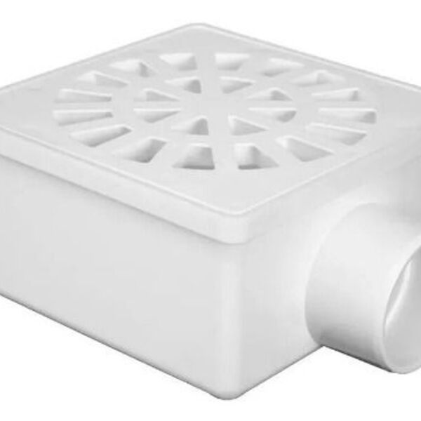 Kit 5 Ralo Sifonado Quad Com Grelha Branco 100x52x40 Amanco