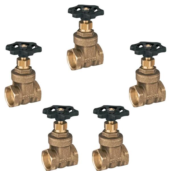 Kit 5 Registros Gaveta Docol 1/2 Europa Bruto Preto