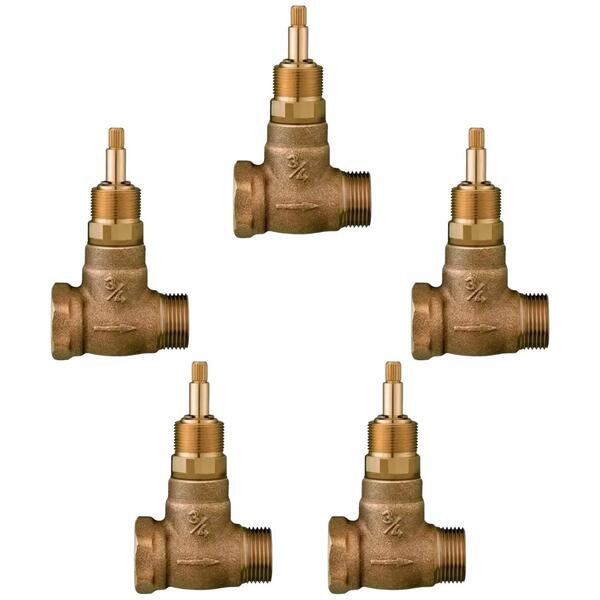 Kit 5 Registros Pressão Docol Base Chuveiro Acabamento 3/4