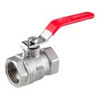 Kit 5 Registros Válvula Esfera Docol 1" Pol Cromado Vermelho