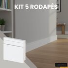 Kit 5 Rodapés De Poliestireno Arquitech 51007 Frisado 7cm 2,4
