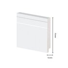 Kit 5 Rodapés De Poliestireno Arquitech 51007 Frisado 7cm 2,4