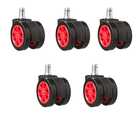 Kit 5 Rodinhas 55mm P/ Cadeira Gamer Anti-risco Silicone/pu -