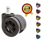 Kit 5 Rodinhas 55mm P/ Cadeira Gamer Anti-risco Silicone/pu -