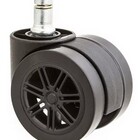 Kit 5 Rodinhas 55mm P/ Cadeira Gamer Anti-risco Silicone/pu -