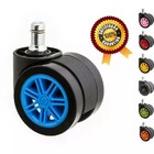 Kit 5 Rodinhas 55mm P/ Cadeira Gamer Anti-risco Silicone/pu -